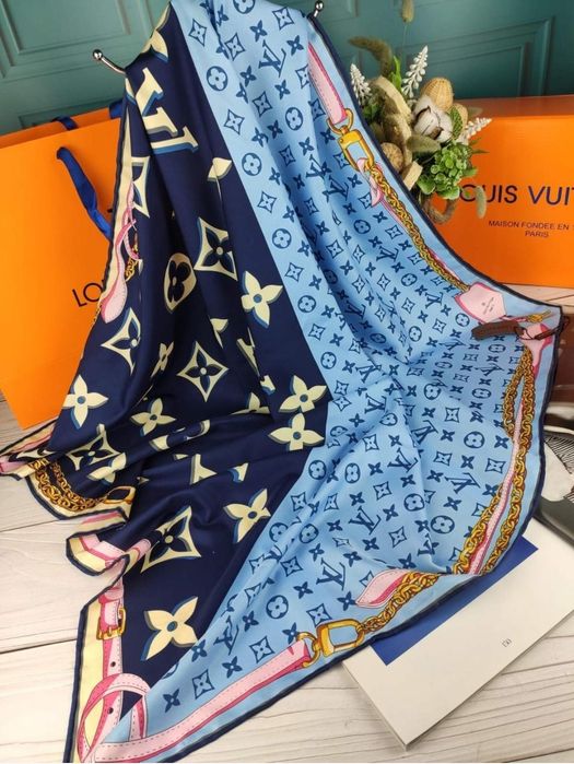 Шелковый платок Louis Vuitton Луи Витон шовкова хустка