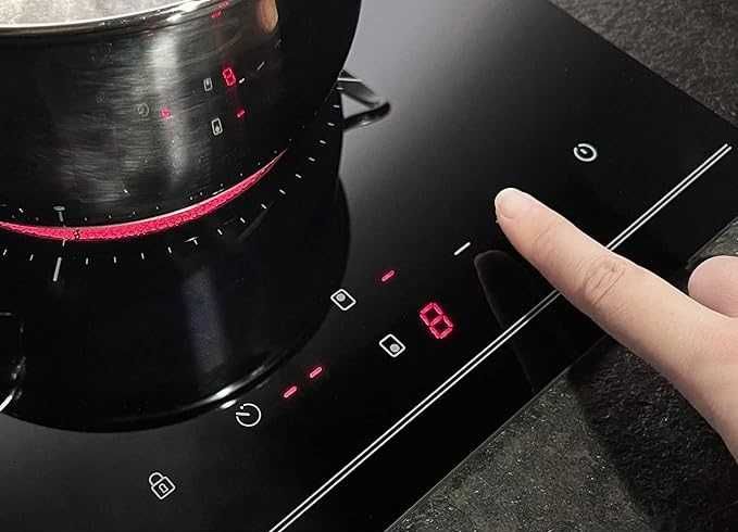 Hermitlux Płyta Ceramiczna z Wtyczką 29 cm 9 Poziomów Mocy Timer 3000W