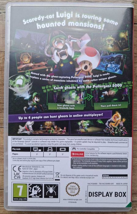 PUDEŁKO do Luigi's Mansion 2 Nintendo Switch