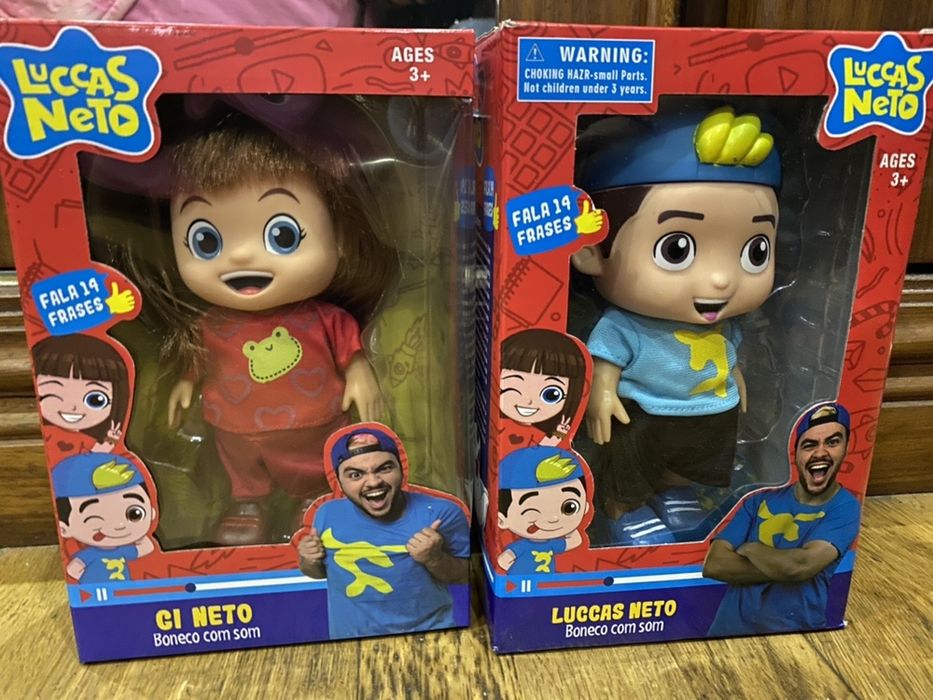 Boneco Luccas Neto e giovanna