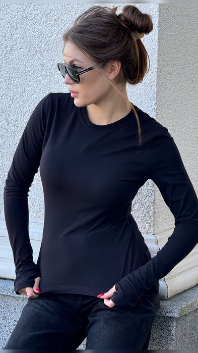 Лонгслів слім у двох довжинах(кроп+ подовжений) у розмірах S/M/L/XL