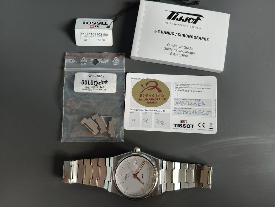 Tissot PRX 40mm “White” - bardzo dobry stan - full set, cały zestaw