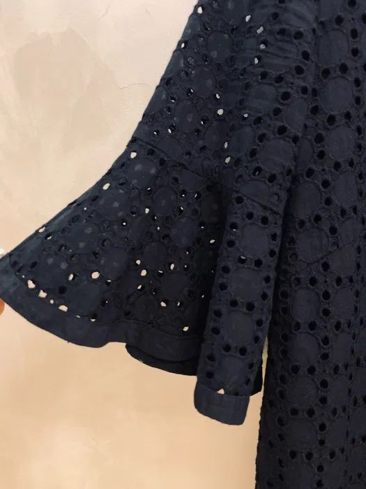 Сукня Elisabetta Franchi чорна з прошва котонова платье хлопок черное