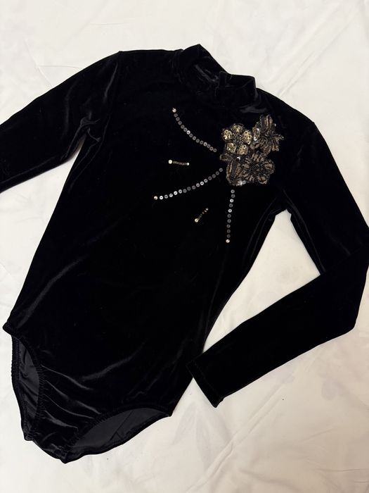 Детский спортивный купальник трико боди для гимнастики танцев