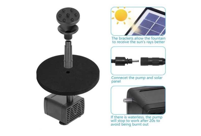 Садовый фонтан на солнечной батарее