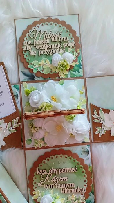 Exploding box na ślub pamiątka ślubna handmade