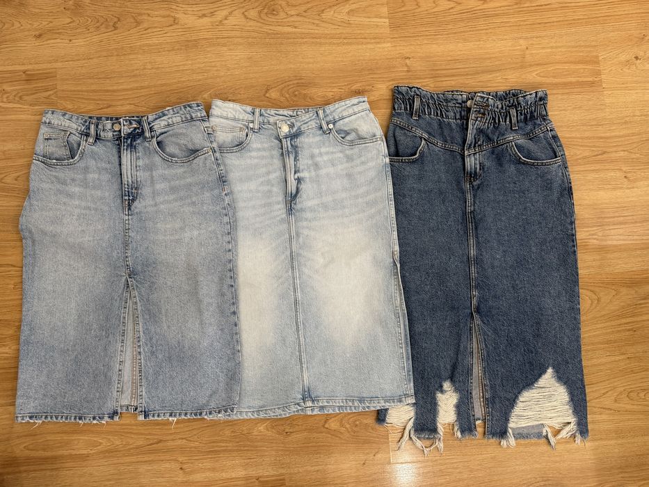 Джинсові спідниці від Zara та Bershka