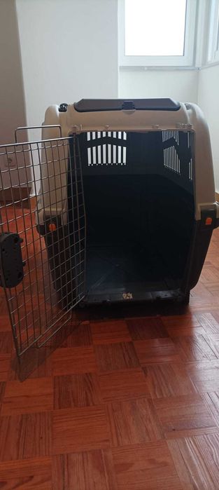 Caixa de transporte cão usada duas vezes tamanho 6 IATA - 92 x 63 x 70 cm – até 40 kg
