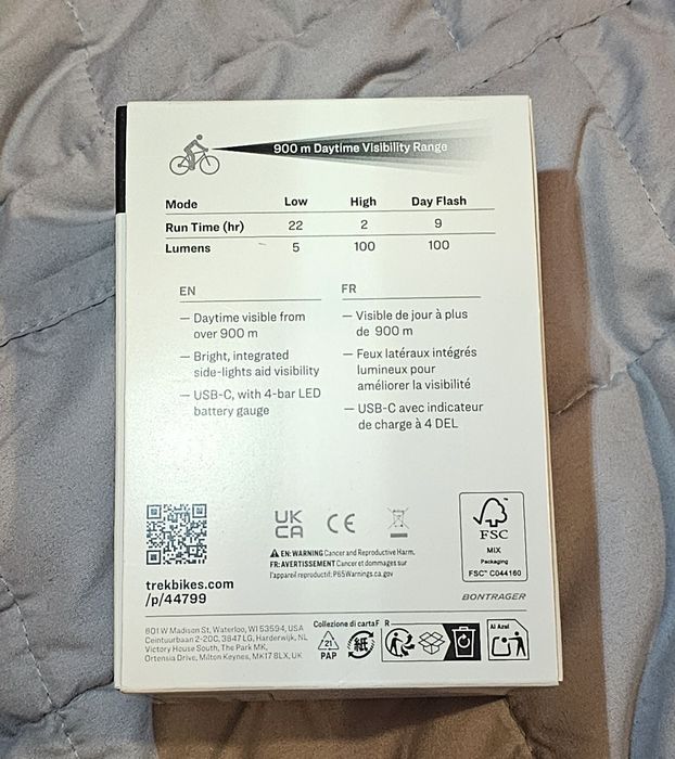 Lampka przód Trek Ion 100 R