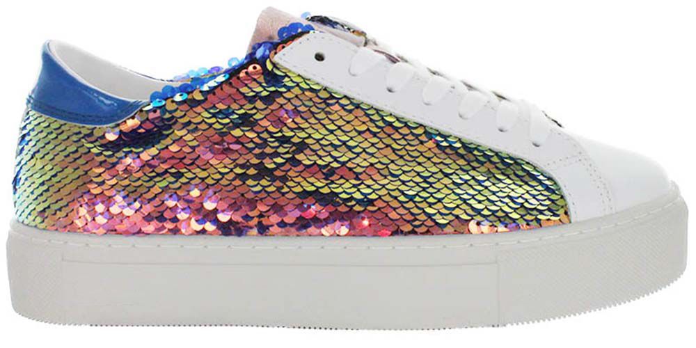 D.A.T.E. Sneakersy damskie - Vertigo Paillettes Coral - r 38 - Cekiny