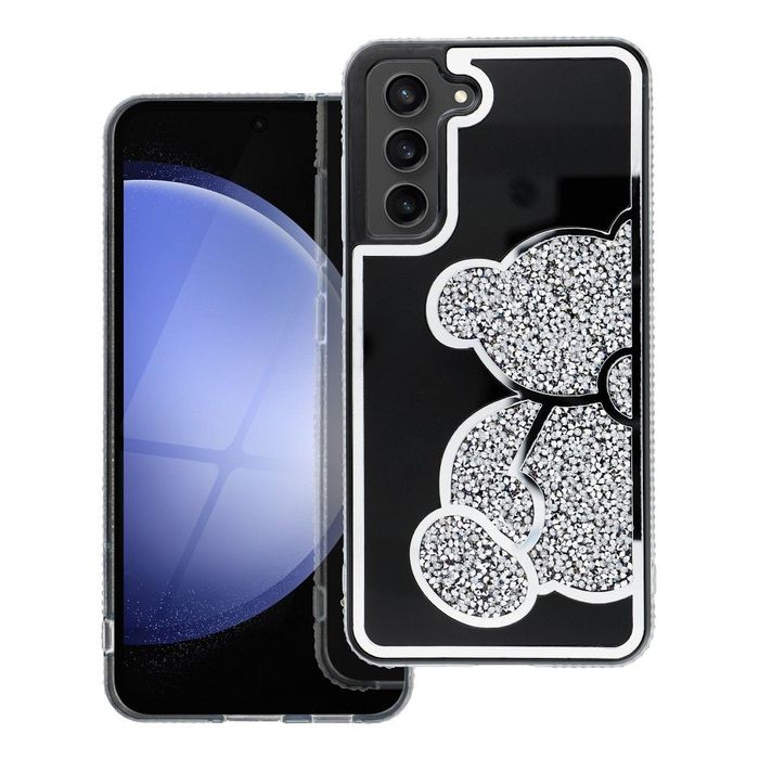 Futerał TEDDY BEAR do SAMSUNG S25 Ultra srebrny