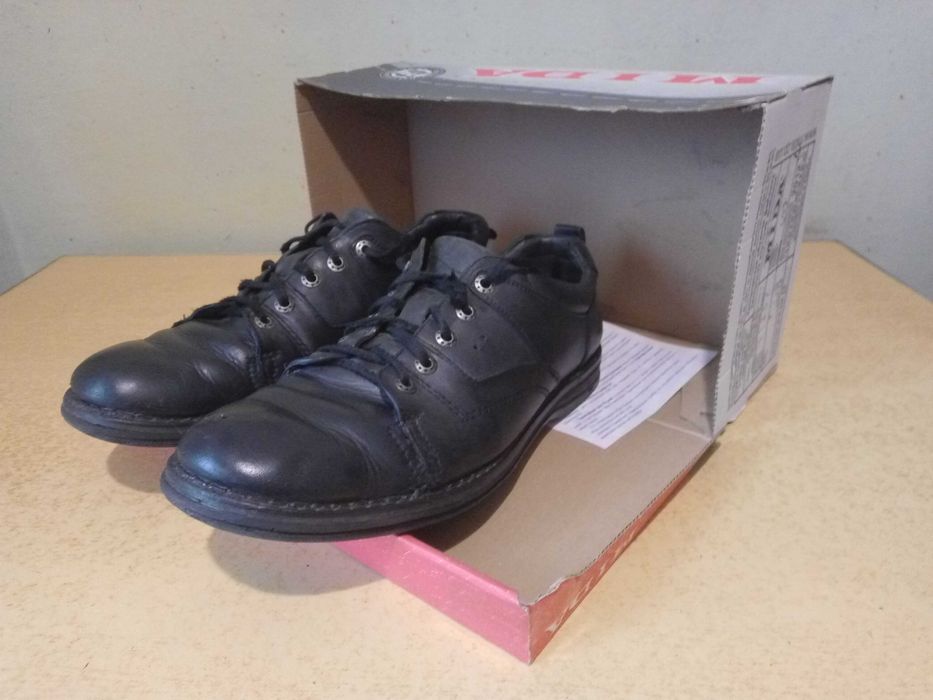 Туфли мужские "Mida"кожаные черные 45 размер