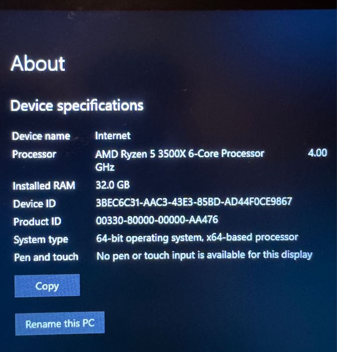 Vendo torre gamer amd ryzen 5 3500x