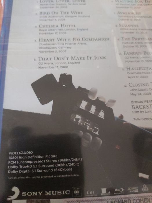 Bluray - Leonard Cohen - Songs From The Road  NOVO SELADO