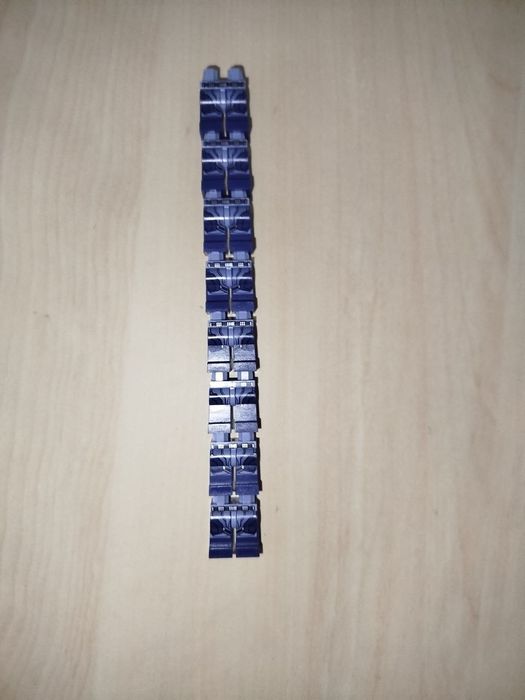 Оригінал ноги Lego Marvel Drax Hips and Dark Blue Legs with Belt with Silver Trim and Sand Blue Armor  Б/У