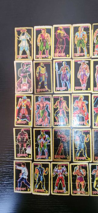 Наклейки з 90-иг. Tekken [Жовта рамка]. Оригинал. Повна коллекція