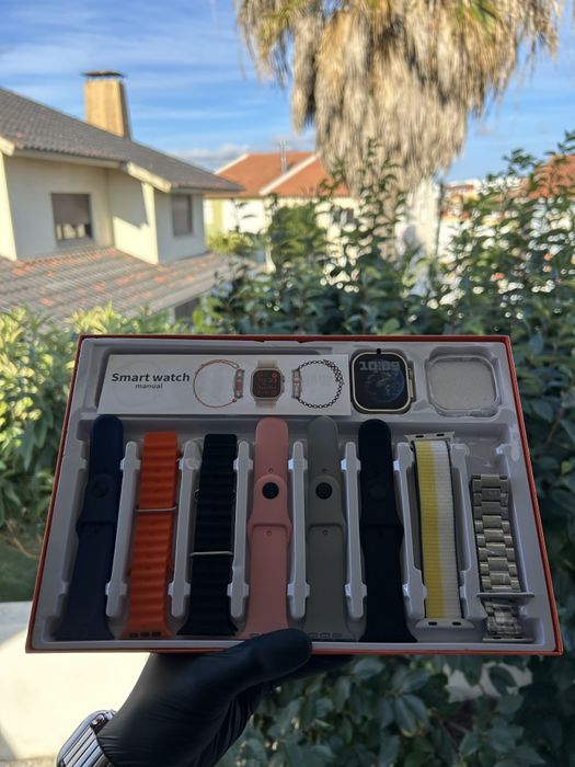 Ultra Smart Watch Y80 +8 Pulseiras Premium