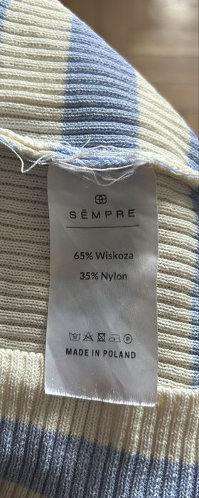 Krotki sweterek w paski sempre