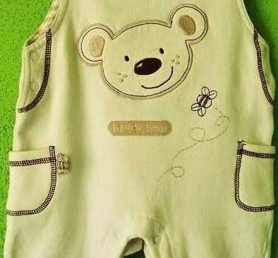 JAC BABY nowe ogrodniczki, body roz.0-3 miesięcy