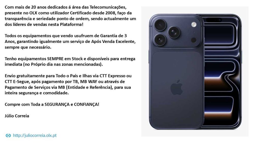 Iphone 16 128GB - NOVO em Caixa SELADA - Factura e Garantia 3 Anos