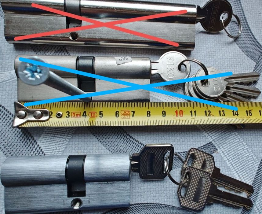 Личинки замка сердцевины (размеры на фото)