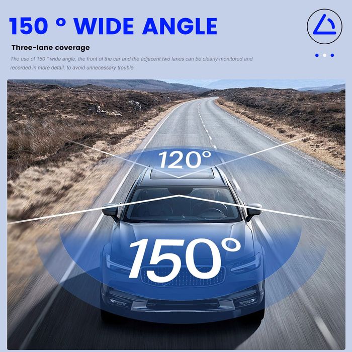Câmara automotiva HD DashCam Lente dupla gravação WI-FI Novo