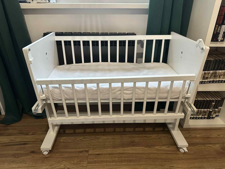 Łóżko dostawka kołyska dla noworodka i niemowlaka z materacem nowe