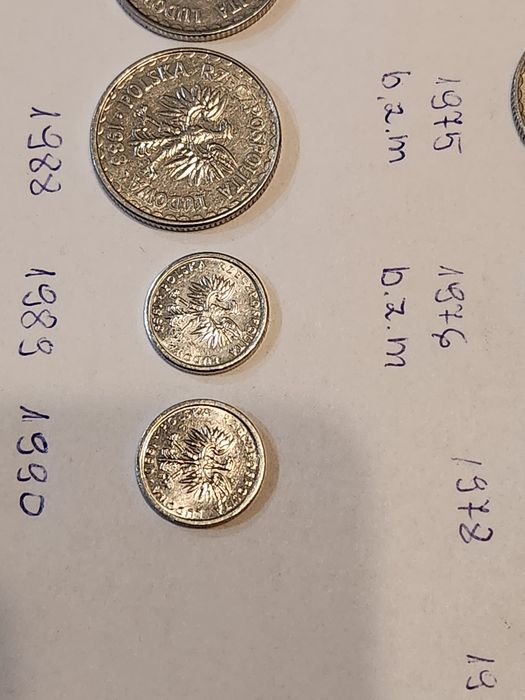 1 zł od 1949- 1990 /1 zestaw 16 szt/