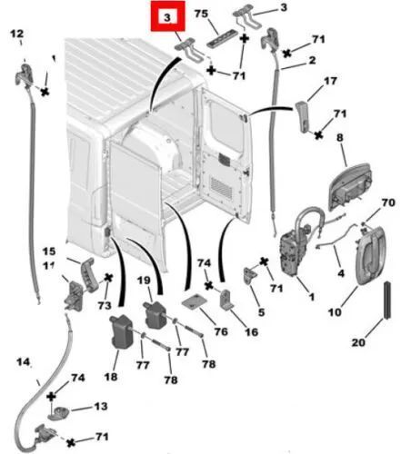 Limitador abertura porta Ducato Boxer Jumper 2006-  NOVO