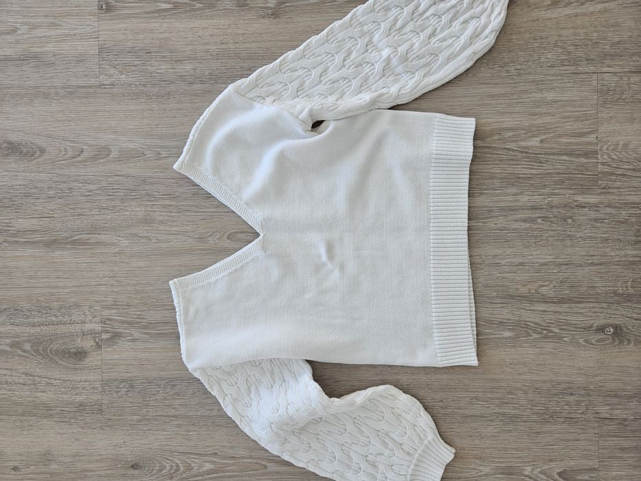 Camisola branca entrançada Ferrache S