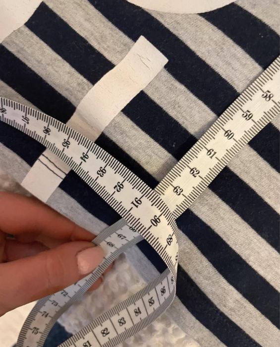 Esprit modny t shirt w paski szary granat M koszulka