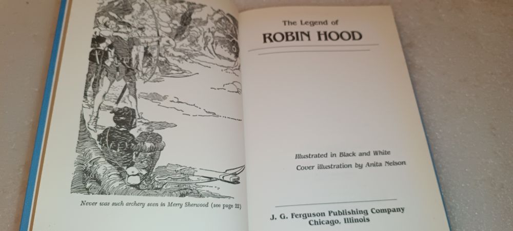 Livro Robin Hood - livro de 1992
Livro de capa dura azul Robin Hood de 1992