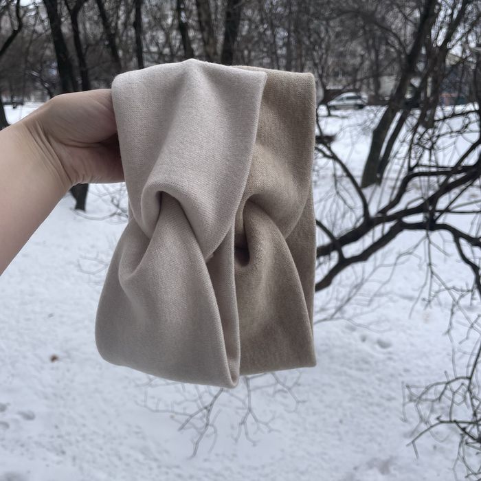 Повʼязка на голову жіноча тепла, жіноча повязка ангора, ангора рубчик