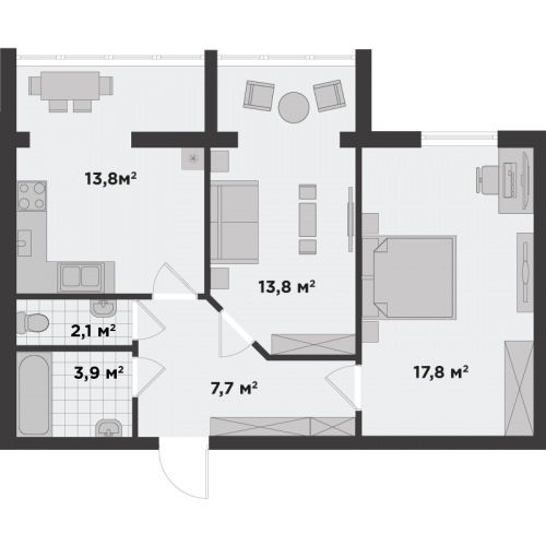 Двокімнатна квартира 60м2 Буча! Ціна під ключ