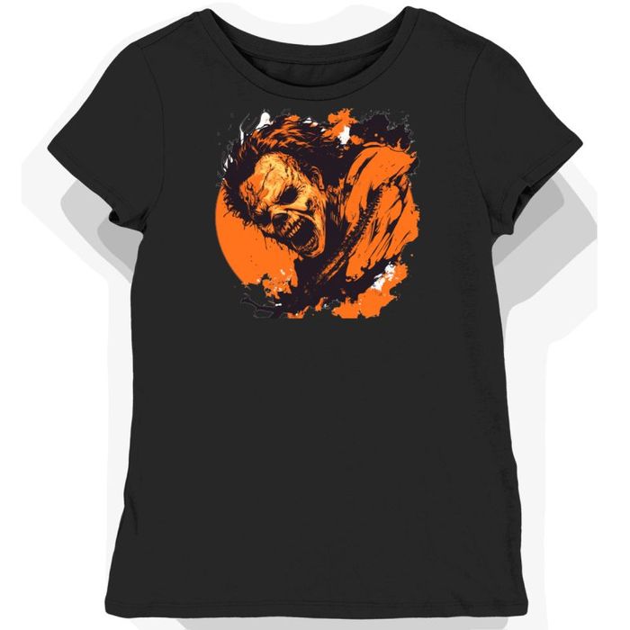 Koszulka damska czarna z nadrukiem Leatherface z piłą 2XL