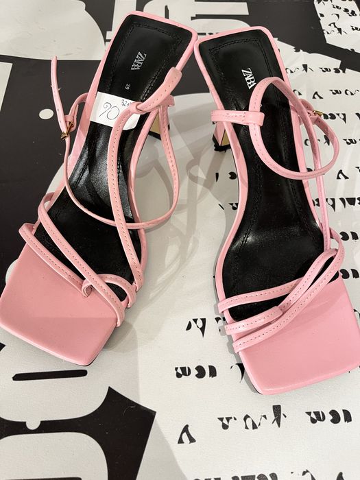 sandaly Zara rozowe r.39