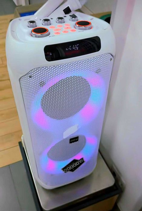 Блютуз колонка на 100Вт 2 мікрофона. Еквалайзер та караоке-режим