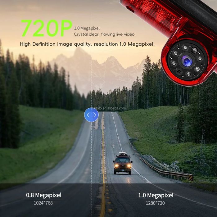 Luz de travão c/ câmara de marcha-atrás HD Fiat Ducato Peugeot Citroen