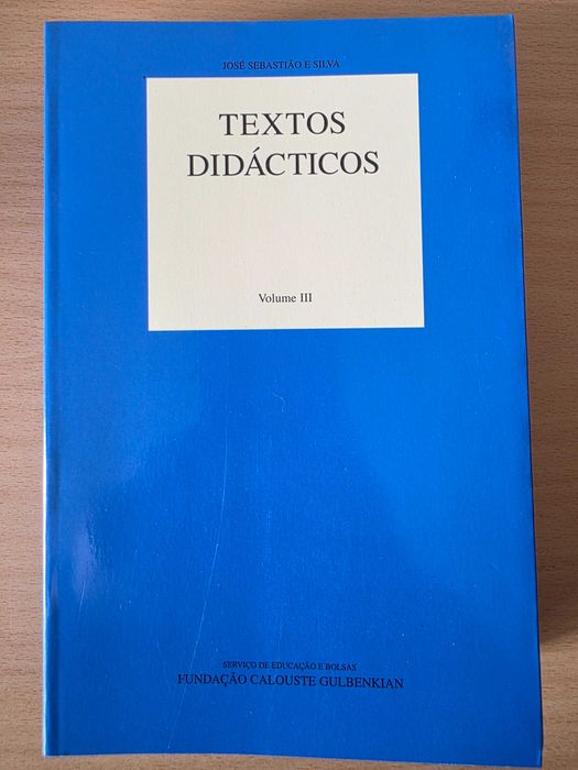 Livro "Textos Didácticos" - volume III de José Sebastião e Silva