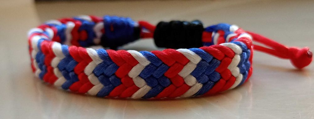 Bransoleta Górnik Zabrze wzór4 bransoletka satynowa