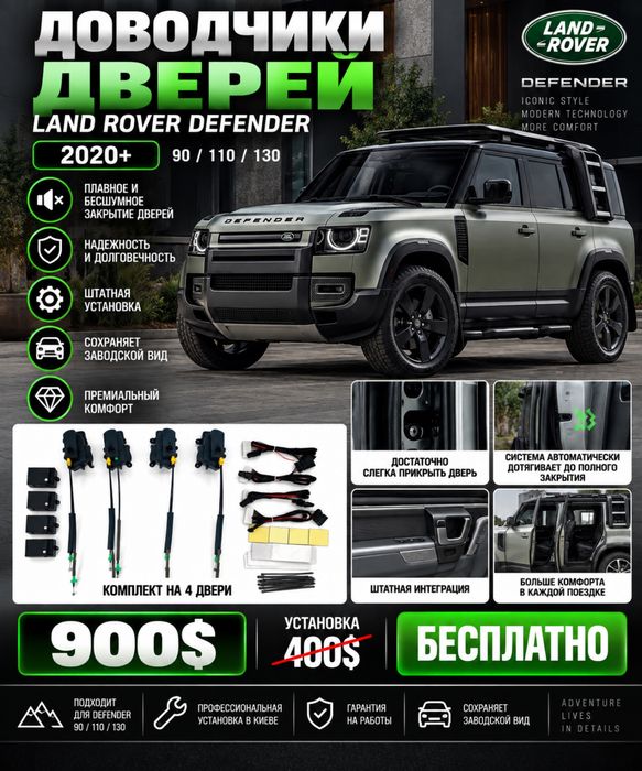 Доводчики дверей Land Rover Defender 2020+