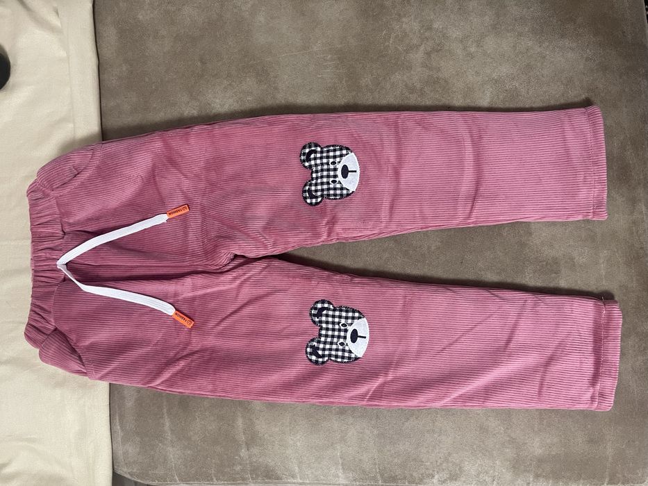 Теплющі вельветові штани для дівчинки