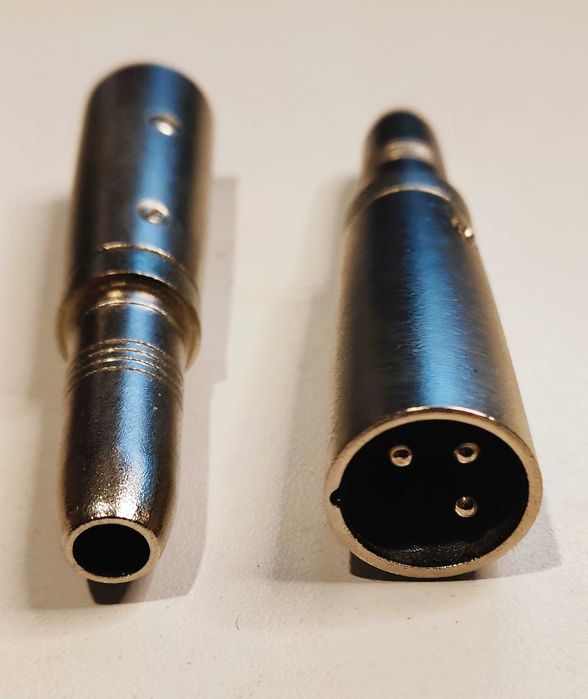 Przejściówka, adapter męski XLR - Jack 6.3 mm 2 sztuki