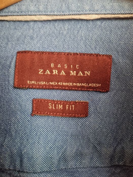 Koszula niebieska 42, Zara basic slim fit