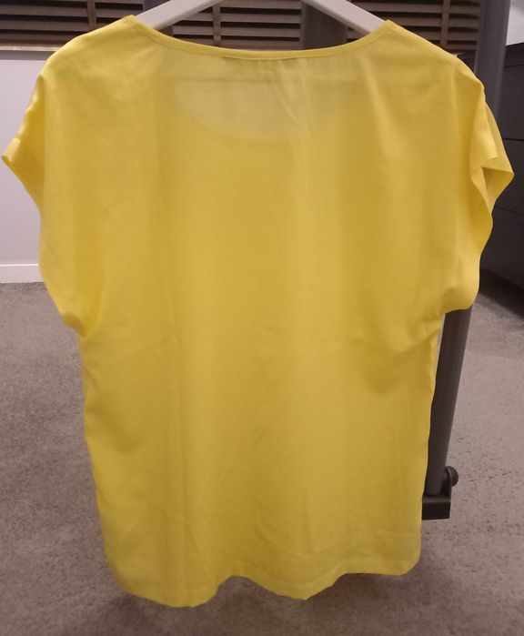 Elegancka żółta bluzka z kieszonką CUBUS 36 S