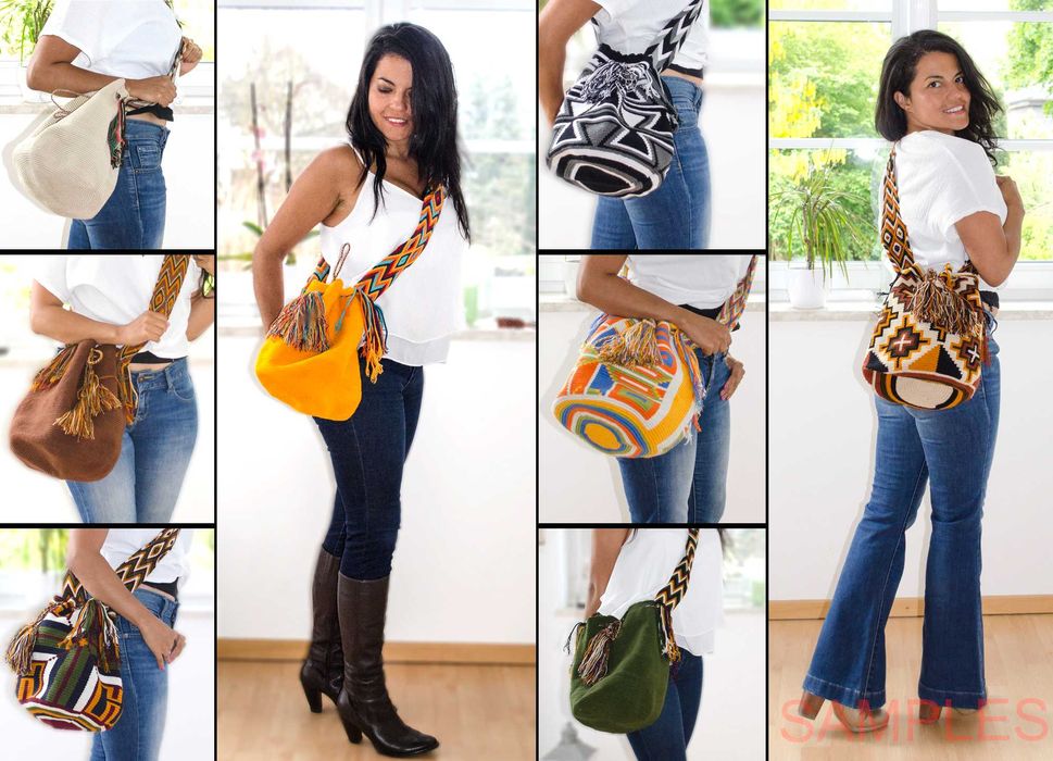 Oryginalna ręcznie pleciona torba na ramię Wayuu – egzotyczny styl!