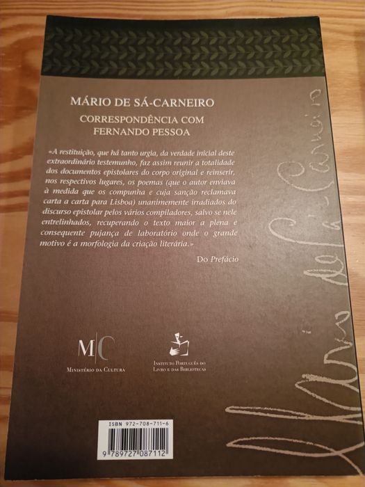 Livros "Mario de Sa-Carneiro, Correspondencia com Fernando Pessoa"
