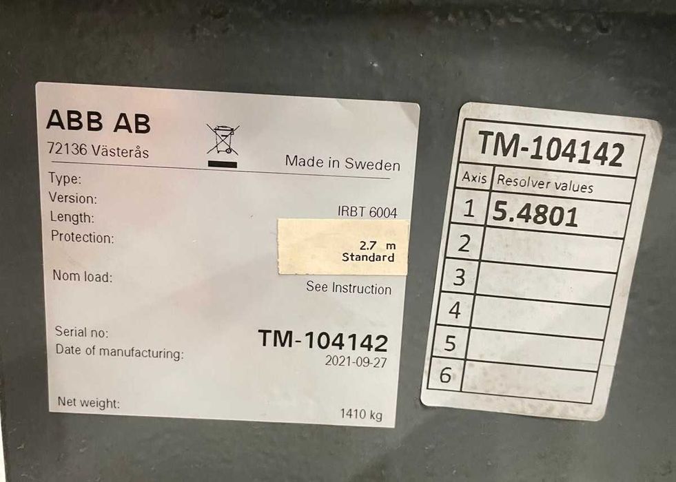 Tor jezdny robota ABB-IRBT 6004