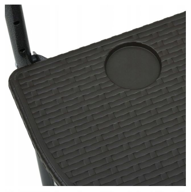 Wiszący stolik balkonowy, brązowy, 60x64x83,5, plastikowy