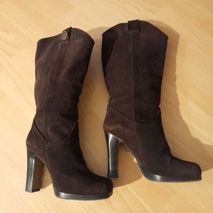 Fendi, kozaki zamszowe